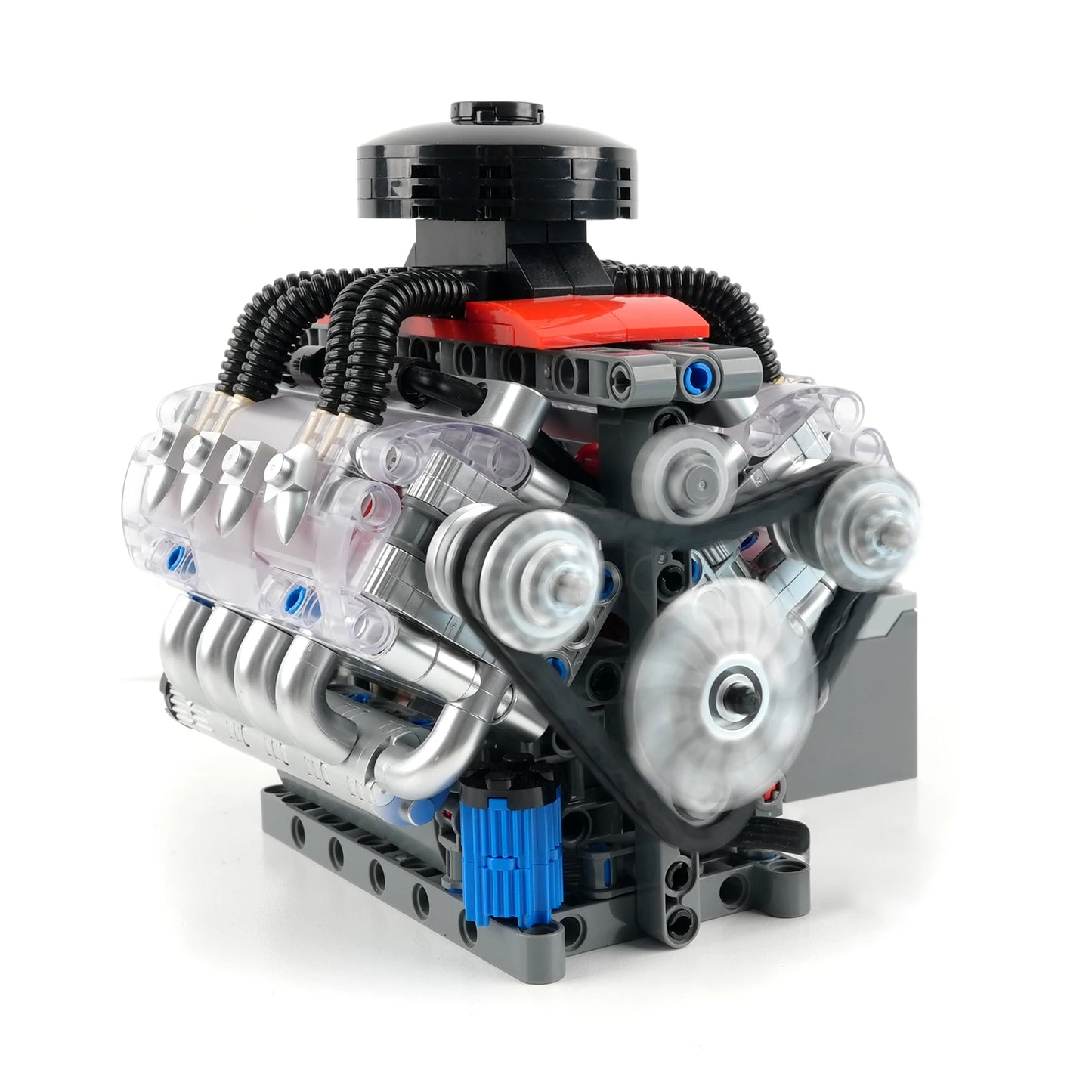 MOULD KING 10171 Technical Motorized LSX454 V8 Engine Building Block Toys Educational Car Bricks Children MOC Toys Gift For Kids