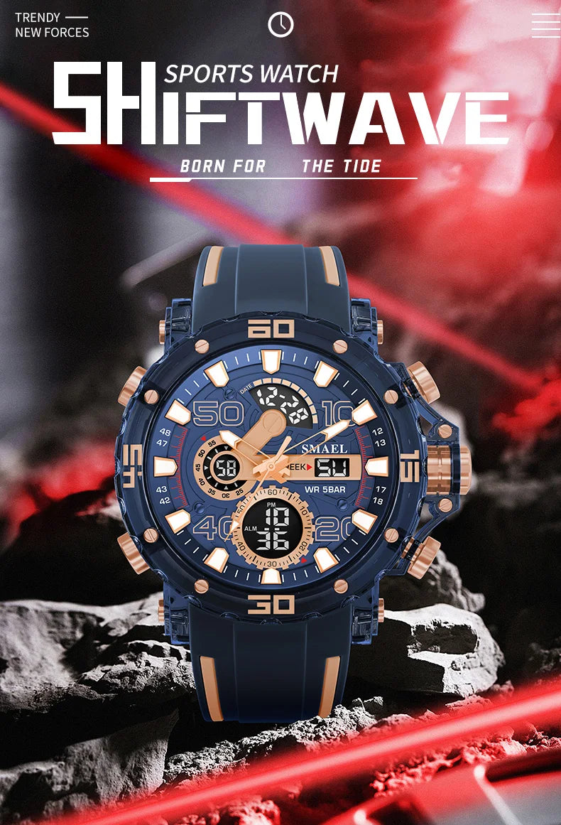 SMAEL 8136 Men's Sport Watch – 50M Water Resistant