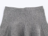 Women's 2-Piece Knitted Mini Skirt & Bomber Jacket Set
