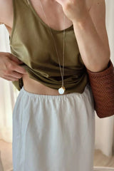 Women's Elegant Linen Midi Skirt – Summer 2025