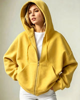 Women’s Relaxed Fleece Zip-Up Hoodie with Pockets