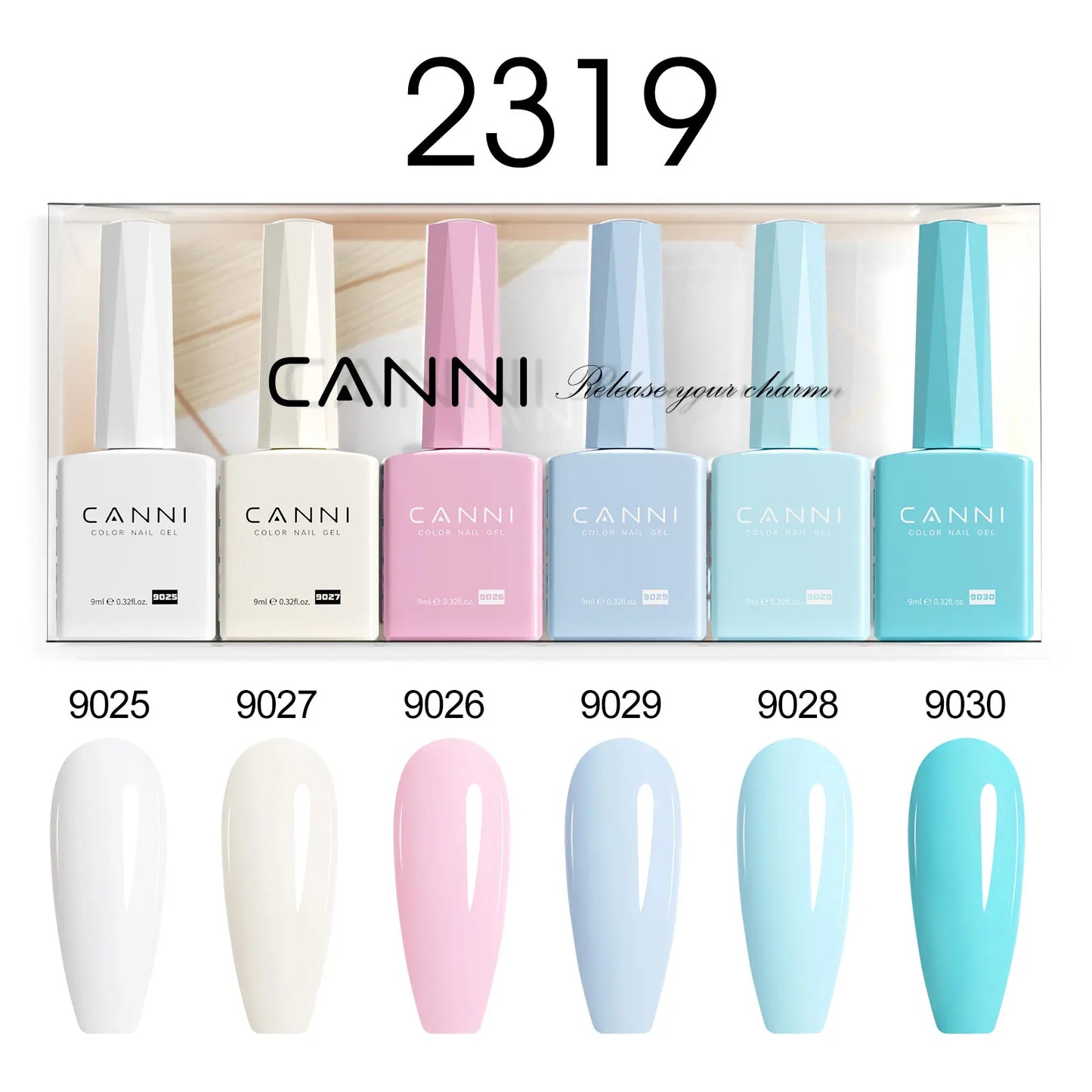 CANNI HEMA-Free Gel Polish Kit | Jelly, Nude & Rubber Base