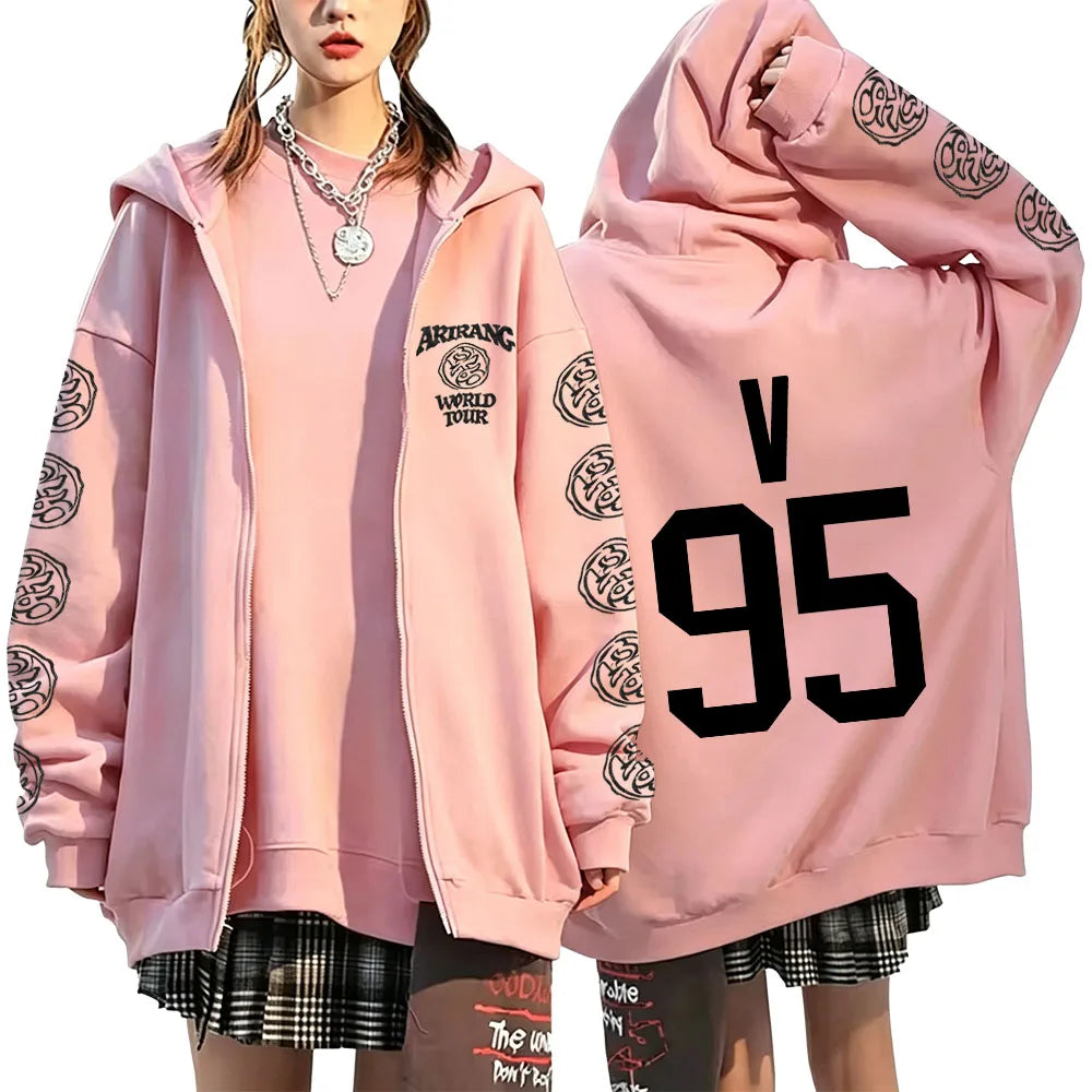 Y2K Graphic Zip-Up Hoodie