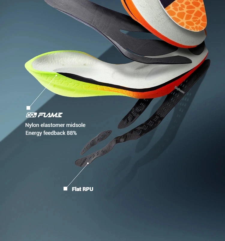 361 Degrees Flame 4.0 Men Running Shoes New Carbon Plate Racing Marathon Stable Rebound Traction Jogging Male Sneakers 672512205