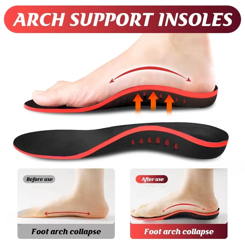 Premium Orthopedic Sport Insoles for Feet PU Gel Shock Absorption Breathable Sole Pad Sport Arch Support Feet Pain Care Insole