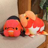 50cm Lifelike Fish Plush Stuffed Toy Goldfish Big Head Soft Pillow for Zoo Park Souvenir Lovely Lan Shou Animal Plushie