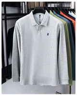 Premium Cotton Embroidered Long Sleeve Polo Shirt