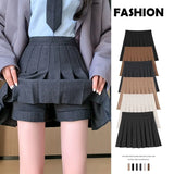 High-Waist Pleated Mini Skirt