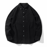 Classic Black Denim Shirt Men's Autumn New Fashion Loose Korean Casual Long-sleeved Jean Shirts Comfortable Male Clothes