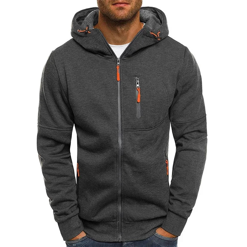 Men’s Slim-Fit Zippered Hoodie