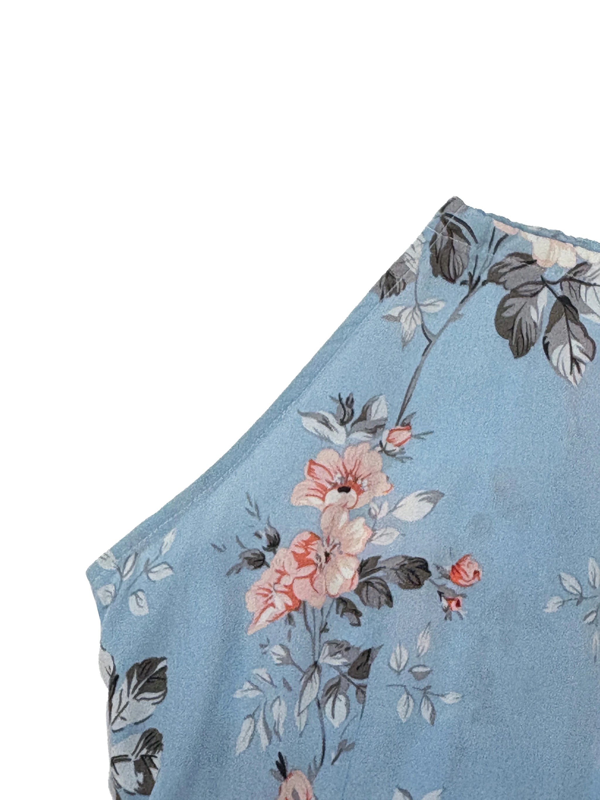 Elegant Floral Print High Slit Halter Dress