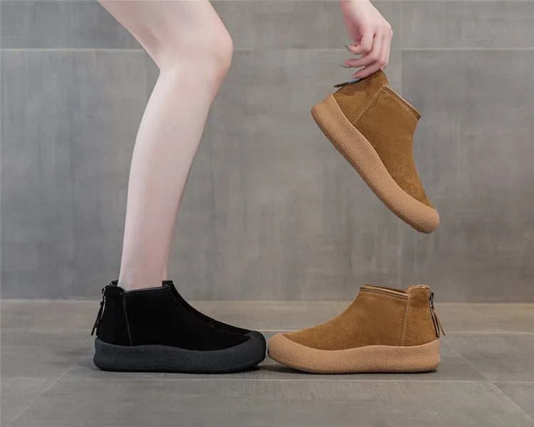 Premium Genuine Leather Winter Snow Boots