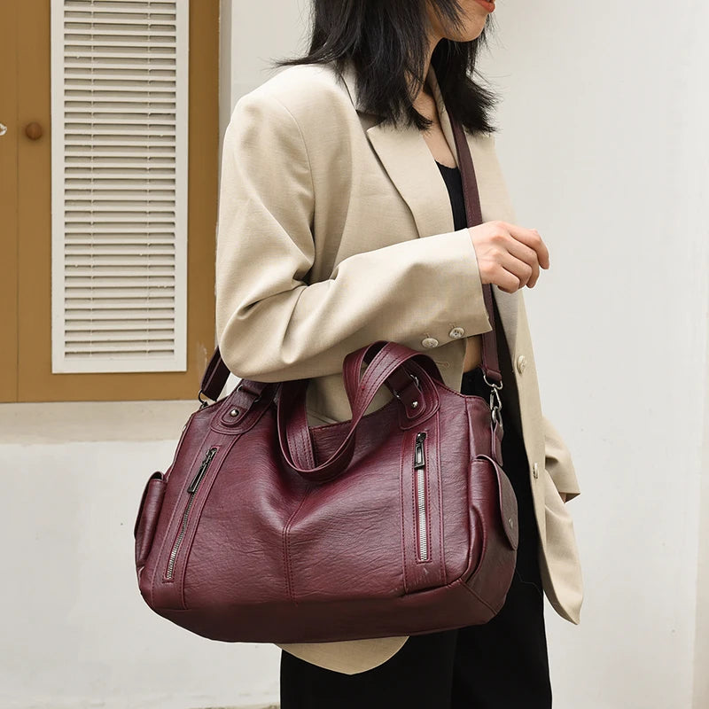 Elegant PU Leather Daily Handbag | American-Crafted Versatile Crossbody