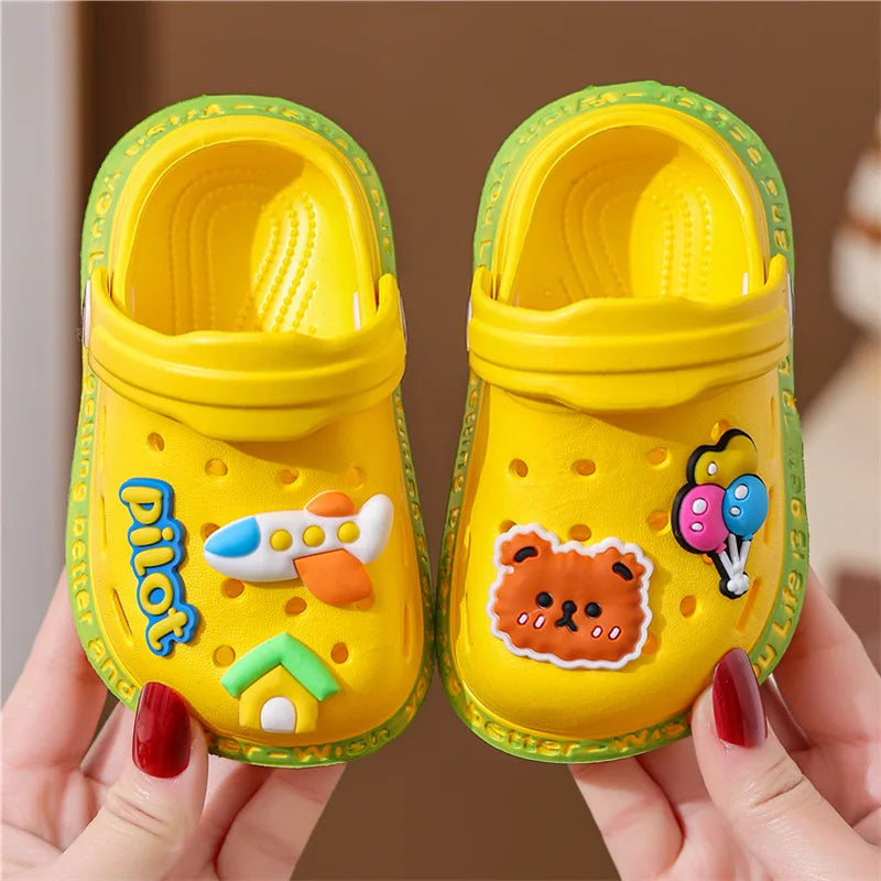 Cartoon Kids’ Summer Garden Clogs