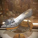 Women's Rhinestone Pointed-Toe Wedding Pumps