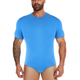 Mens Short Sleeve Full Body Shaper Bodysuit Tummy Control Romper Pajamas Waist Trainer Slimming Shapewear Underwear Undershirts