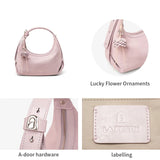 LA FESTIN Original Handbag Women New Shoulder Bags Fashion Half Moon Bag Crossbody Bag Luxury Brand Bags Ladies Leather Bag