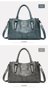 Genuine 3 Layers High Quality Soft Leather Ladies Shoulder Crossbody Bags for Women Luxury Handbags Women Bags Designer