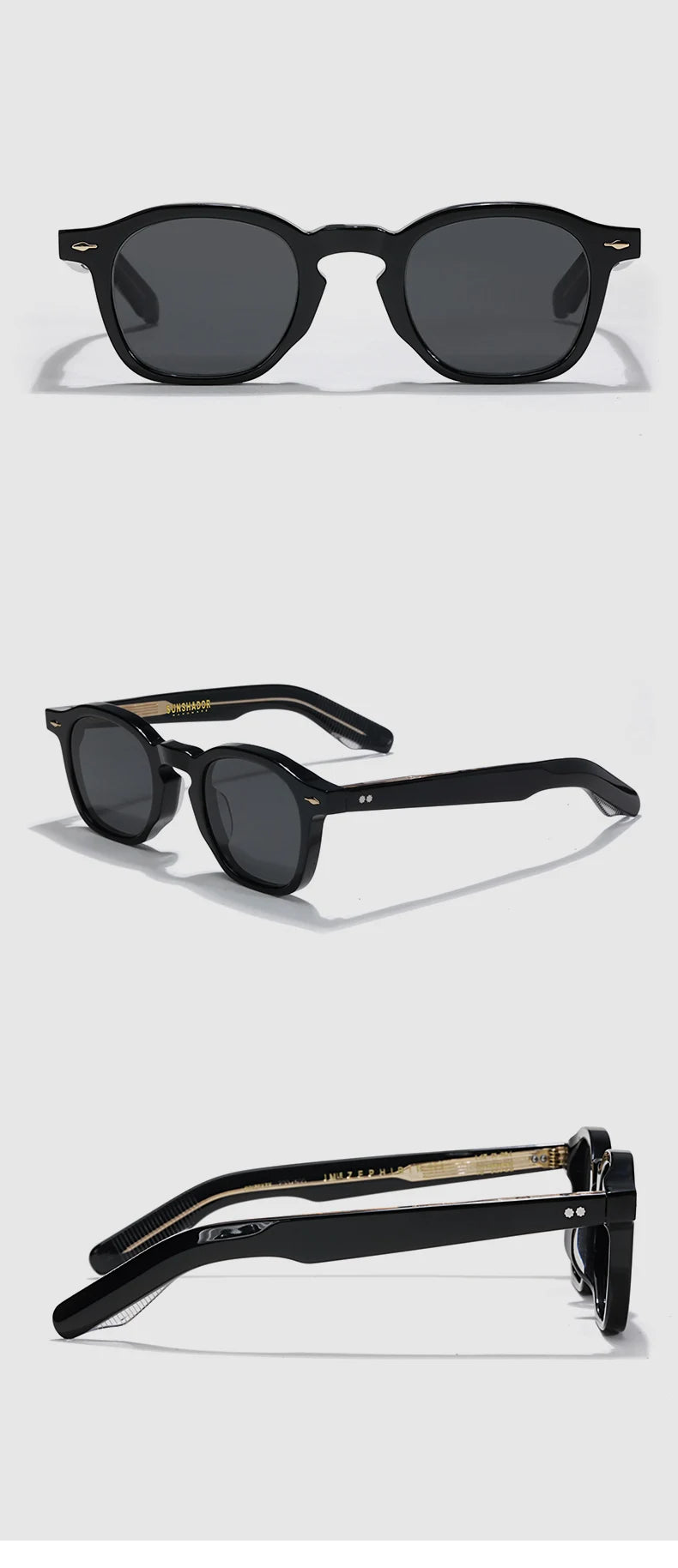 Tortoiseshell Round Acetate Sunglasses – UV400 Polarized