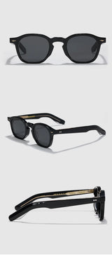 Tortoiseshell Round Acetate Sunglasses – UV400 Polarized