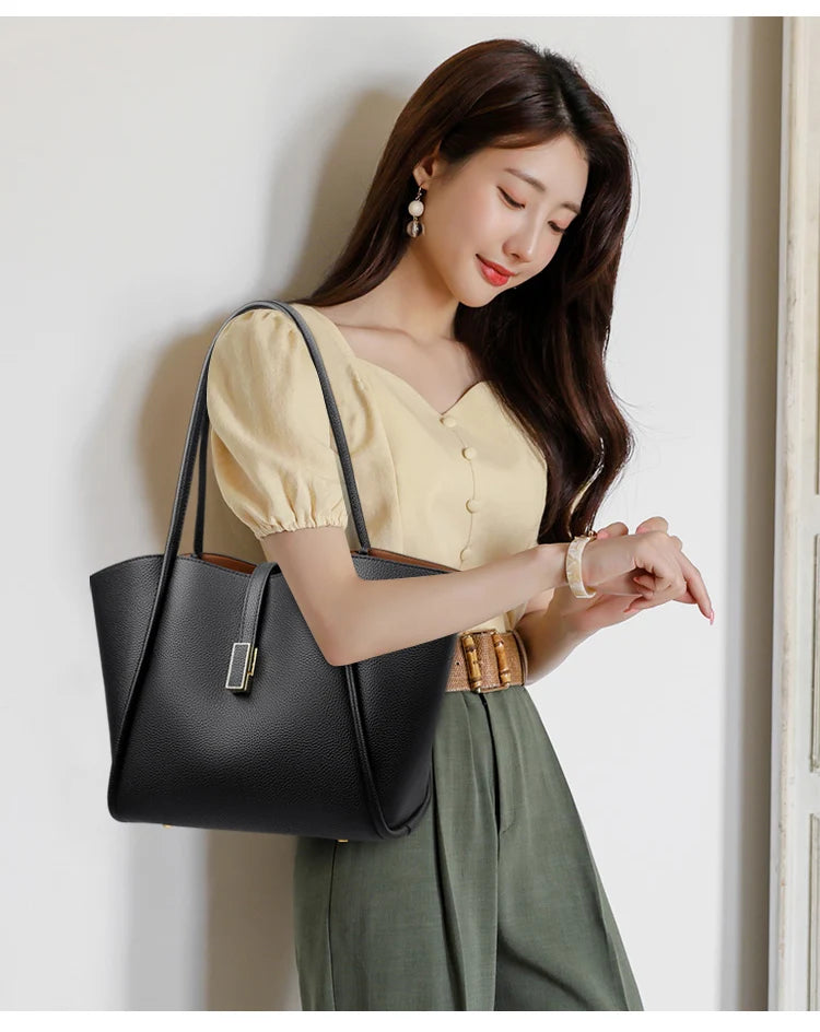 High Quality Soft Leather Shoulder Crossbody Bags For Women Large Capacity Luxury Bag Brand Designer Casual Handbag Sac A Main