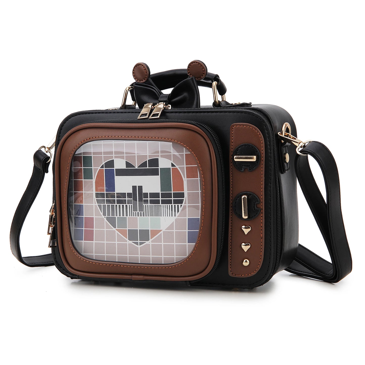 Novelty Tv Shape Ita Bag Retro Television Women Shoulder Bag Design Ita Backpack with Inserts Girls Crossbody Bag