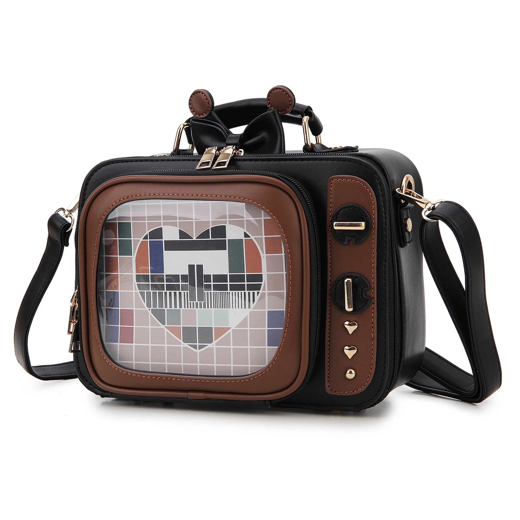 Novelty Tv Shape Ita Bag Retro Television Women Shoulder Bag Design Ita Backpack with Inserts Girls Crossbody Bag