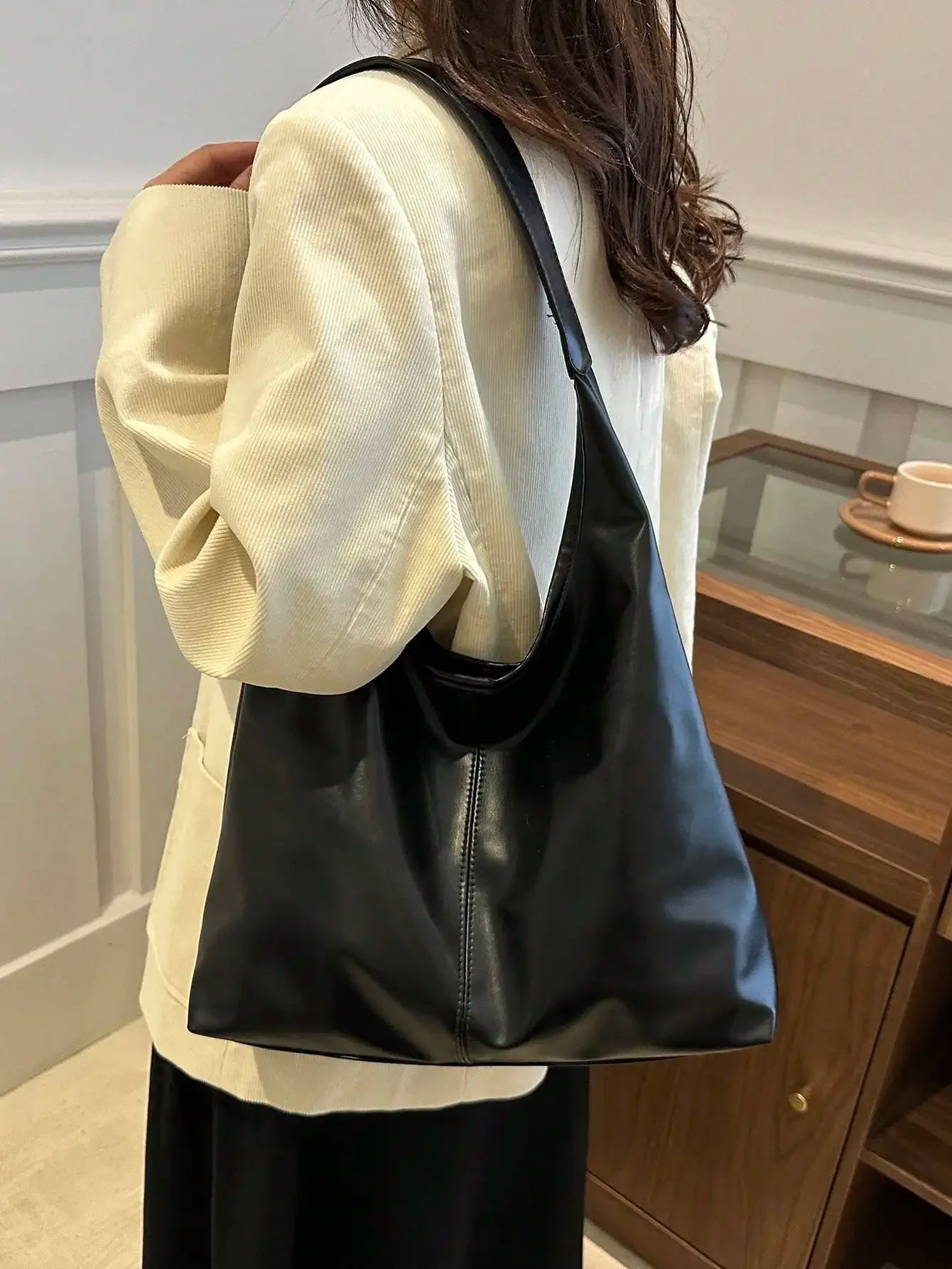 Large Capacity Solid Color Women's Shoulder Bag, Multifunctional Crossbody Bag, Women's Shoulder Tote Bag, Large Capacity Crossbody Tote Bag, Casual Work Bag