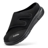 FitVille Men'S Half Slippers Diabetic Shoes Extra Wide 4E Adjustable Lightweight Casual Shoe For Swollen Feet Plantar Fasciitis