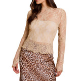 Y2K Floral Lace Mesh Top