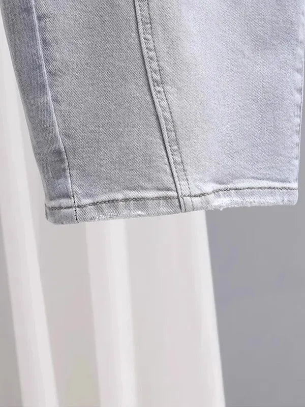 Spring Summer Loose Wide Leg High Waist Denim Jeans