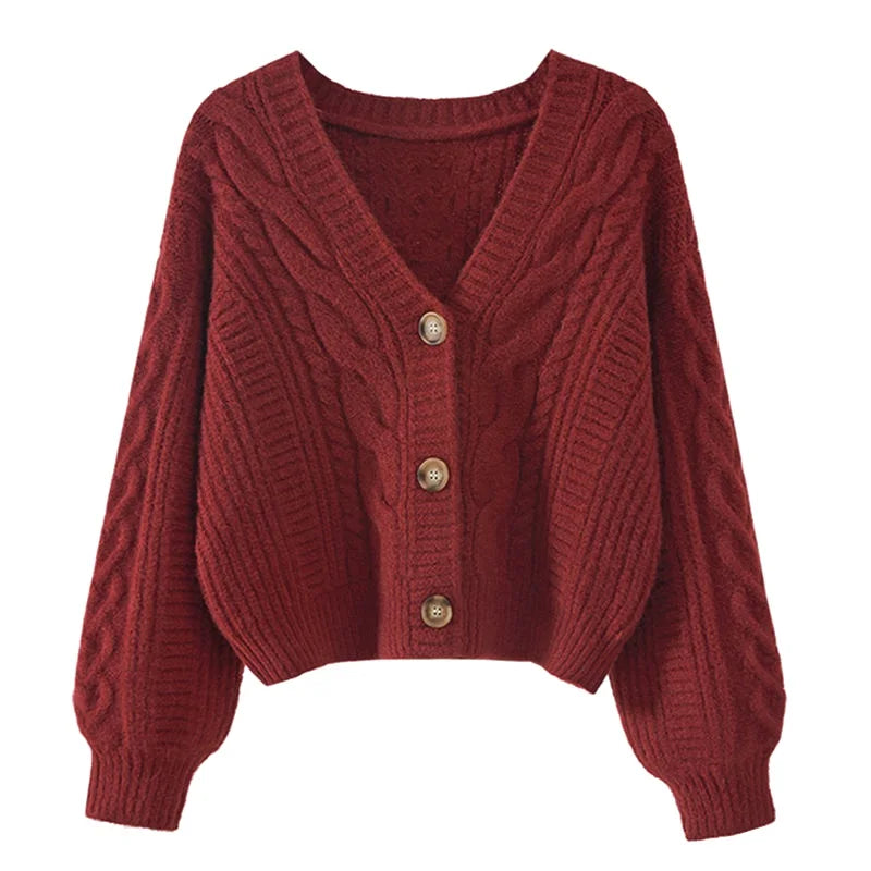 Women's Button-Front Knit Cardigan