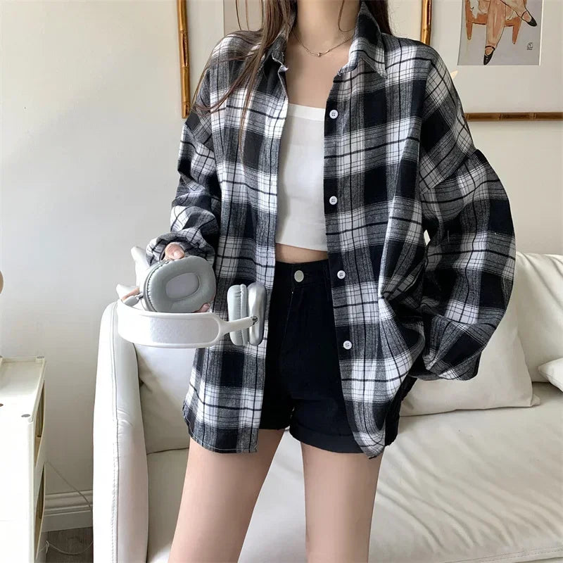 Classic Plaid Flannel Shirt Jacket
