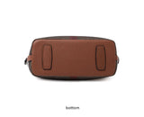 Leather plaid handbag, large-capacity mother bag, shopping basket, one-shoulder handbag