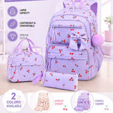 Corduroy Girls School Bags Korean Style Daily Backpack For Women lightweight bow Travel Backpacks Teenagers Casual Bags