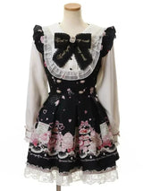Japanese Y2K Aesthetics Vintage Bow Dress Shorts Set Women Gothic Lolita Style Long Sleeve Shirt Dress Elegant Party Dress Suits
