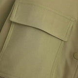 Women’s Vintage Utility Bomber Jacket – Chic Button-Down Outerwear