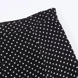Polka Dot Printed Midi Skirts Two Piece Sets for Women 2025 Summer Chic Bow Tied Blouse Top Suits Woman 2 Piece Outfits