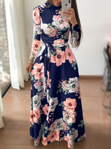 Floral Print Floor-Length Maxi Dress