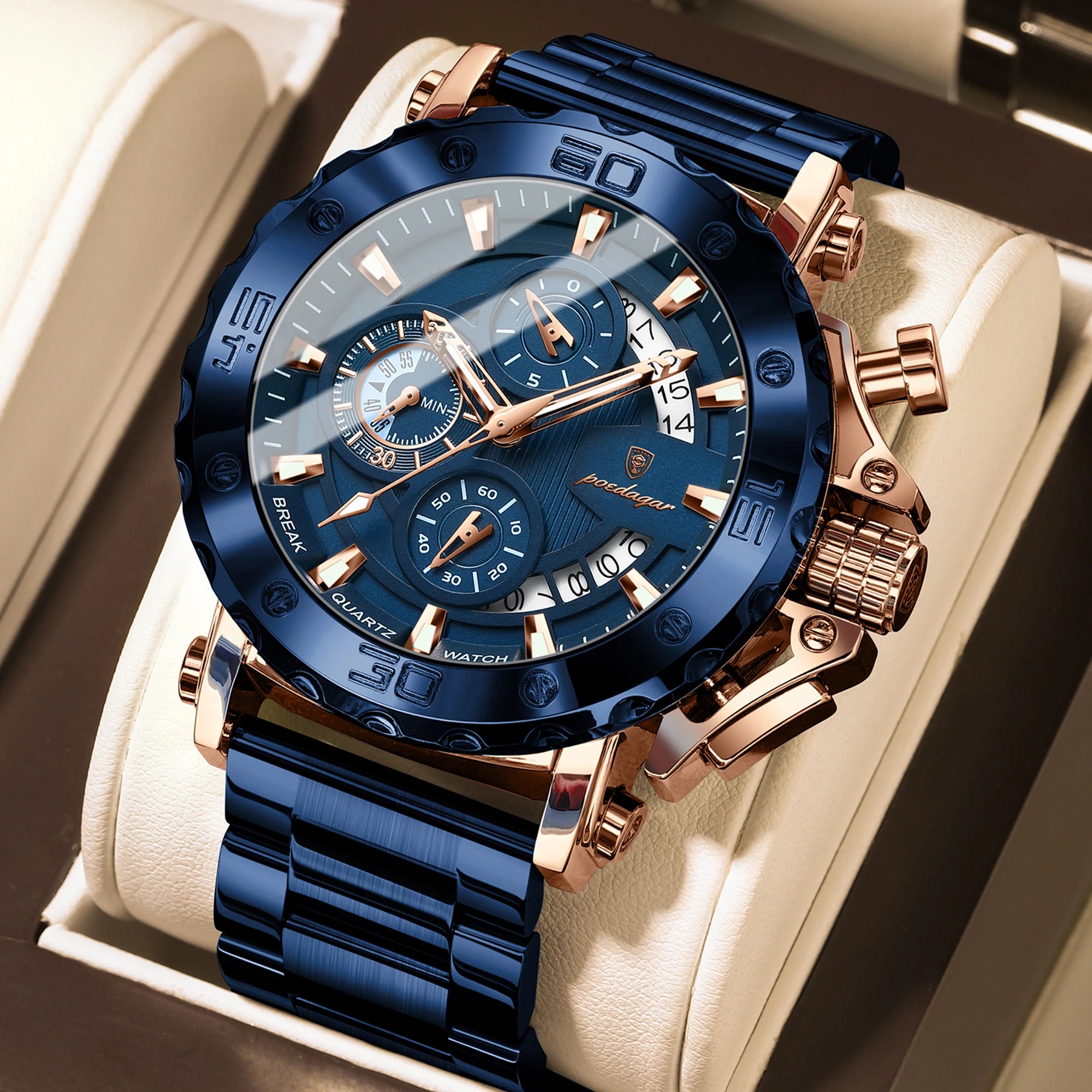 POEDAGAR 892 Luxury Men's Chronograph Watch