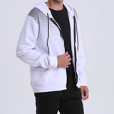 Men’s Slim Fit Polka Dot Zip Hoodie