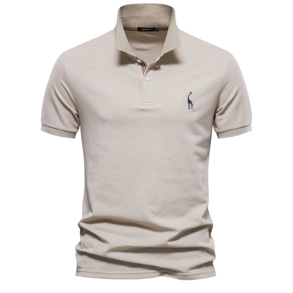 Men's Cotton Polo Shirt – Solid Colors, Relaxed Fit