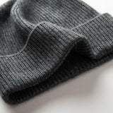 MERRILAMB Men's Pure Cashmere Ribbed Beanie | Soft & Warm