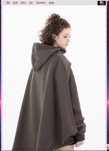 Oversized High-Collar Techwear Pullover Hoodie
