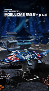 Mechanical Sea Animals Building Blocks DIY Movable Whale Octopus Manta Shark Piranha Creative Technical MOC Desktop Decor Gift