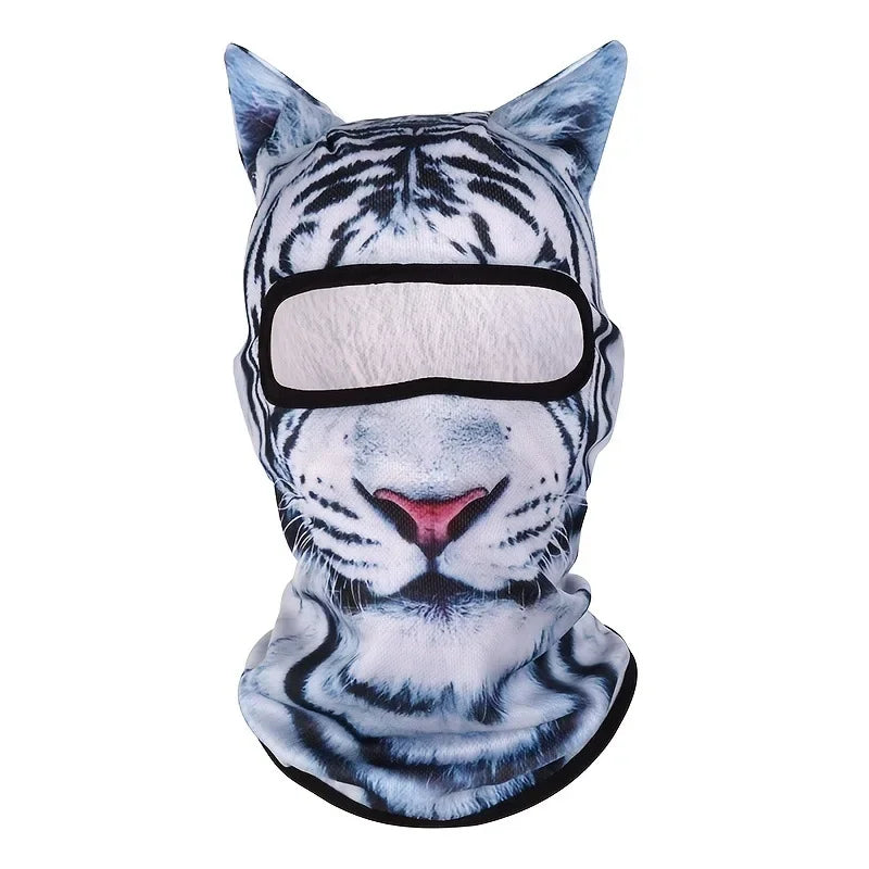 3D Cat Ski Balaclava – Animal Face Covering Hood