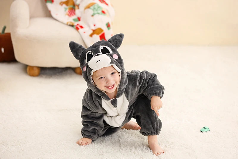 Plush Hooded Baby Winter Romper