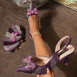 Venus Chan Pointed-Toe Heels & Handbag Set for Women