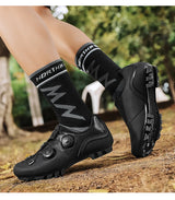2026 MTB Cycling Sneaker Men A5 Leather Self-Locking Cleat Spd Road Bike Shoes Women Flat Trail Train Mountain Bicycle Shoes