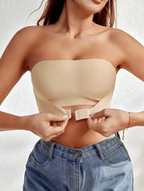 Women's Seamless Strapless Front-Button Wire-Free Bra